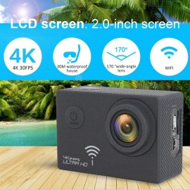 Professional 2.0 Inch Screen 170 Degree Wide Angle Action Camera 4K WIFI