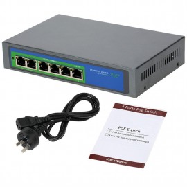 4 Port 1000Mbps IEEE802.3af POE Switch/Injector Power over Ethernet for IP Camera VoIP Phone AP devices 1006POE-AF