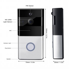 Wireless Battery Video Doorbell Phone Remote PIR Motion Home Security