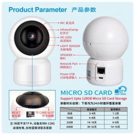 1080P automatic tracking wireless surveillance Camera WiFi remote mobile phone security IP Camera