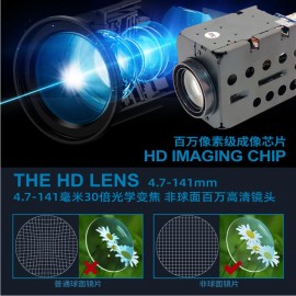 Surveillance camera 30x optical zoom camera AHD TVI CVI simulation hd integrated movement 1080P A model