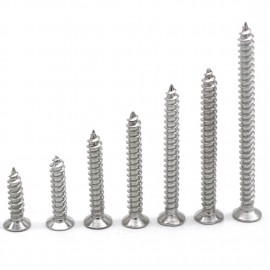 Direct selling authentic stainless steel screws flat head cross groove self-tapping screws self-tapping screws countersunk head self-tapping screws M4 thick 4*35 (100 PCS)