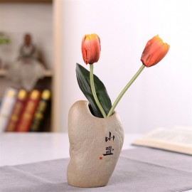 Handwritten medium size coarse pottery vase creative ceramic home furnishing flower arrangement sea oath handwritten vase