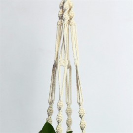 Horticulture afforestation flowerpot hand woven cotton hemp rope hanging net all woven cotton to turn the flower money