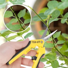 6.5'Gardening Hand Pruner Pruning Shear Functional Cutter with Straight Stainless Steel Blades