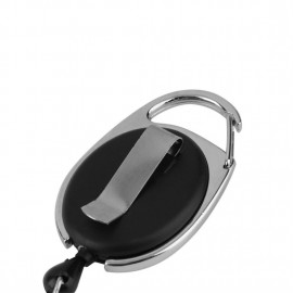 Retractable Reel Pull Key ID Card Badge Tag Clip Holder Carabiner Style